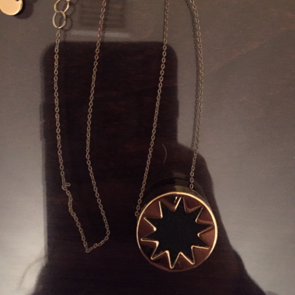 House of Harlow Black Sunburst Necklace